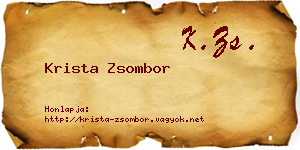Krista Zsombor névjegykártya