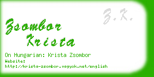 zsombor krista business card